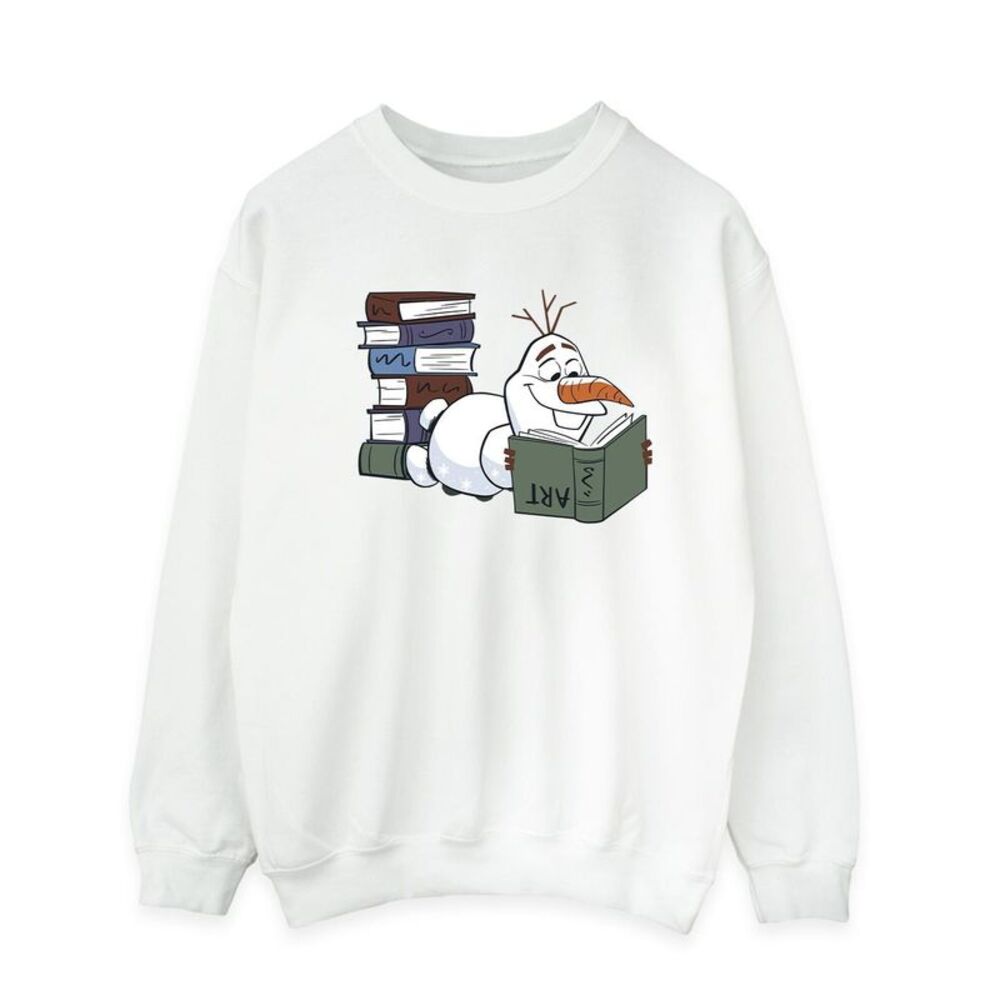 Frozen II Mens Olaf Reading Sweatshirt / White
